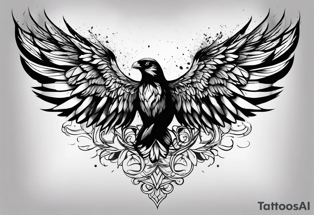 one wing tattoo idea