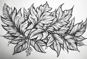 Leaves swirling in the wind tattoo idea