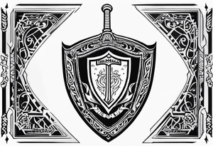Valhalla Stairs sword shield tattoo idea