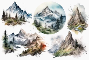 mountain landscape by weta digital tattoo idea