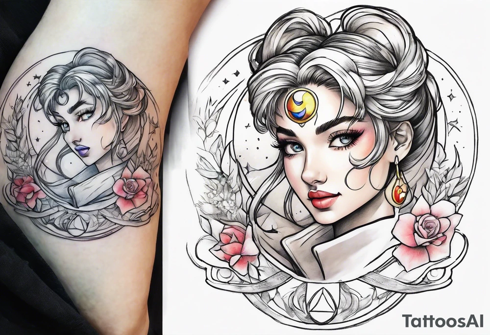 Need a tattoo sketch color on the arm theme sailor moon more tattoo idea