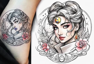 Need a tattoo sketch color on the arm theme sailor moon more tattoo idea