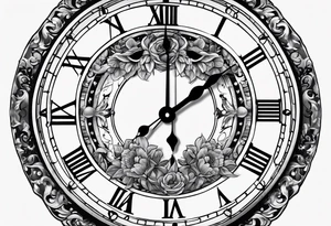 broken clock with tattoo idea