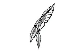 spiritual feathers indian shaman rune tattoo idea