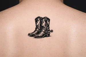 Cowgirl boots tattoo idea