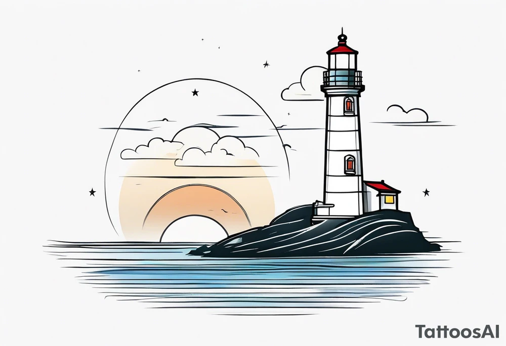 lighthouse tattoo idea