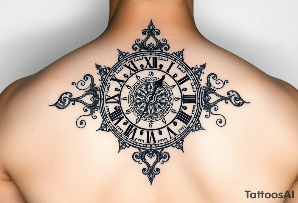 vintage roman numerals within ornate clockwork mechanism tattoo idea vintage roman numerals within ornate clockwork mechanism tattoo idea