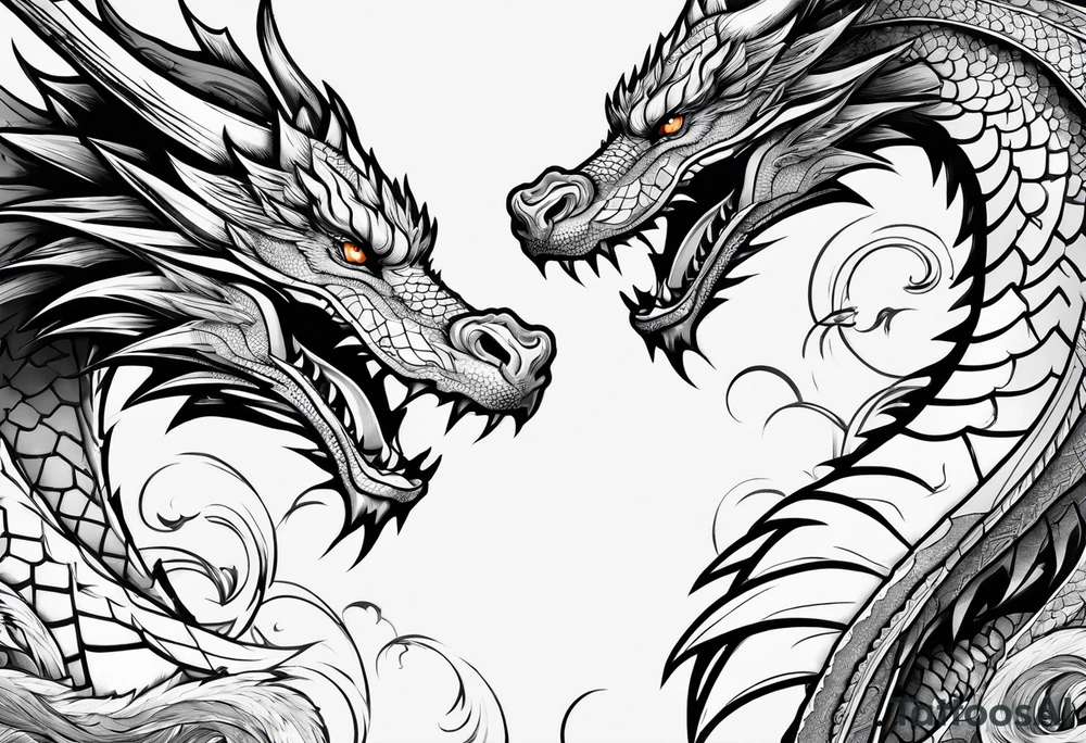 Dragon explosion tattoo idea