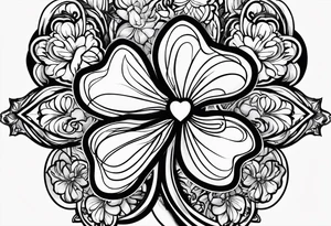 Honor Love Respect with 3 1 7 and a four leaf clover tattoo idea