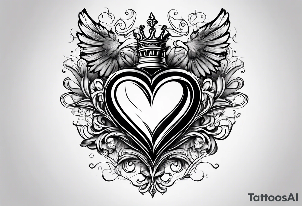 Broken heart tattoo idea