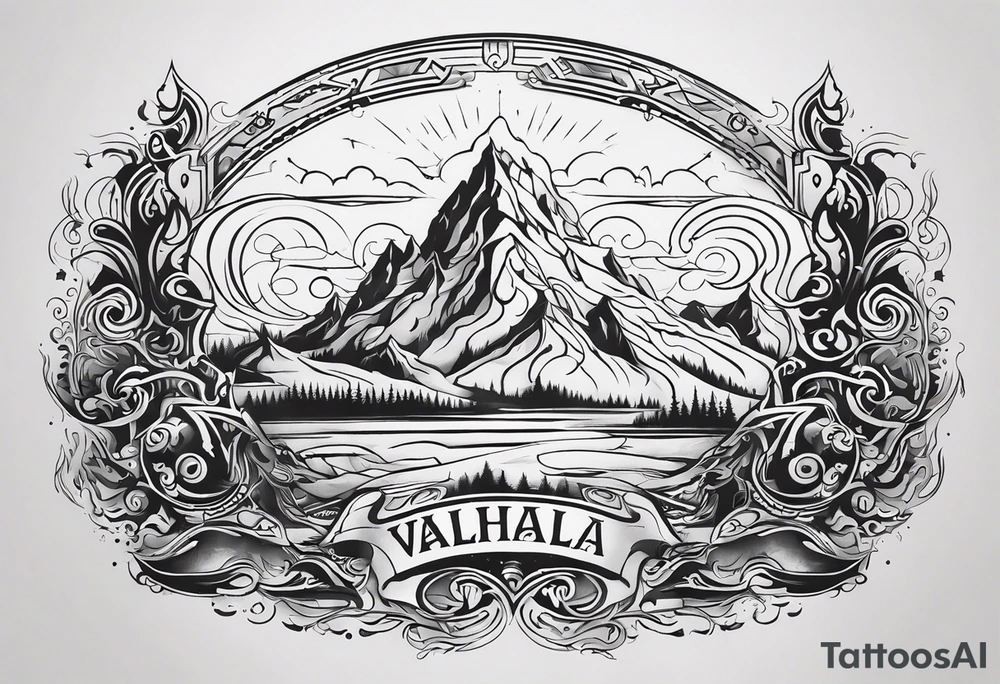Valhalla  mist fog tattoo idea