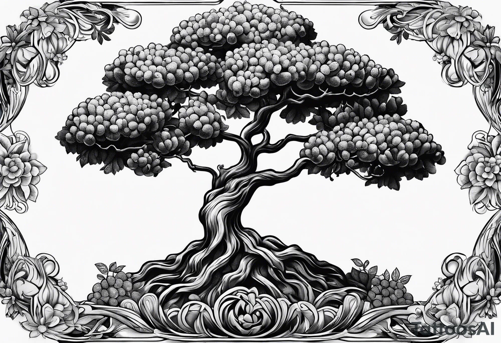 Blueberry tree tattoo idea