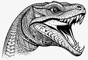 Aboriginal style goanna tattoo idea