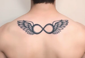 Infinity loop with suggested wings tattoo idea