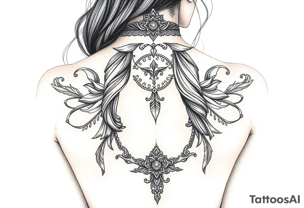 Goddess warrior sexy slutty 
woman tattoo idea