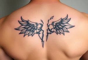 3d broken tattoo idea