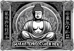 working class hero text with 20 pieces of silver and praying hands and buddha tattoo idea