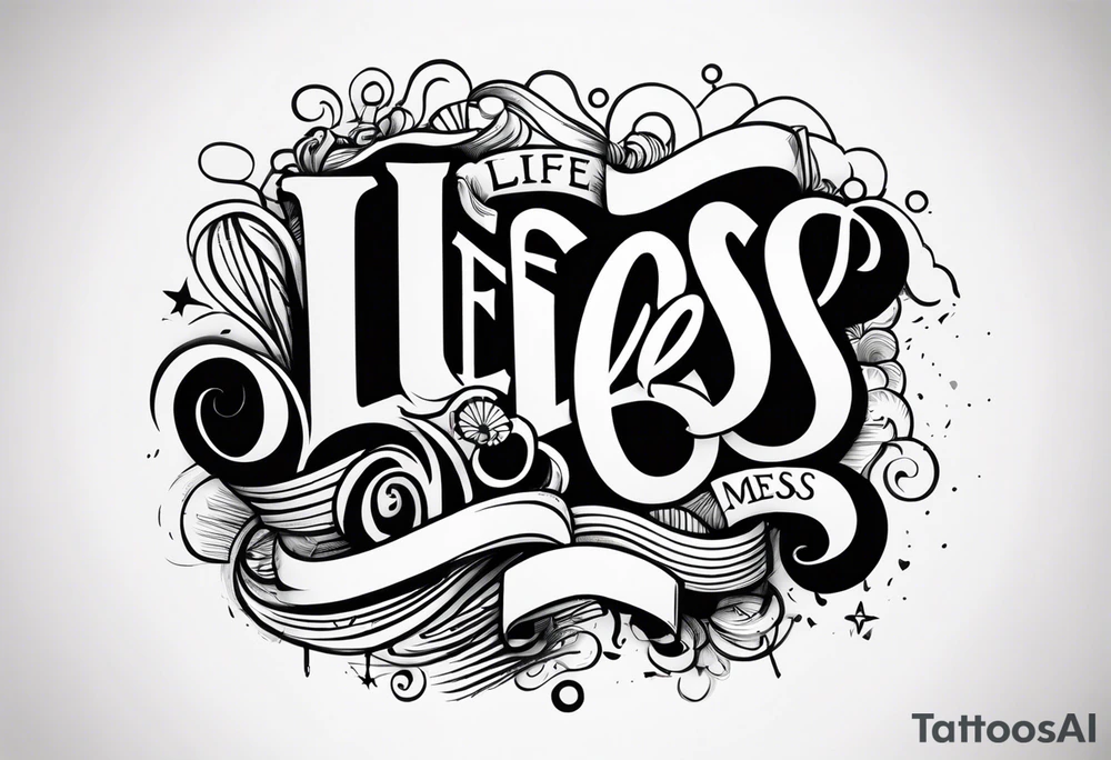Life’s a mess tattoo idea