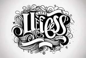 Life’s a mess tattoo idea