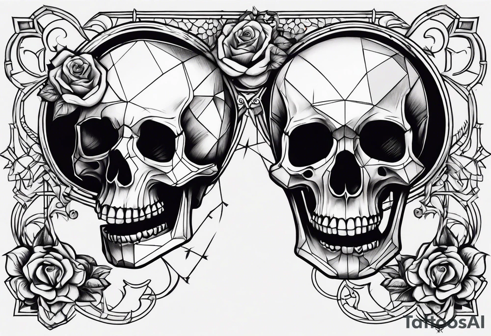 Skeletons holding hands tattoo idea