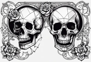 Skeletons holding hands tattoo idea