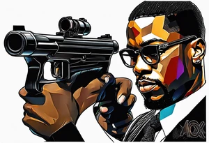 black panther group , malcom x with a gun , black history , civil rights tattoo idea