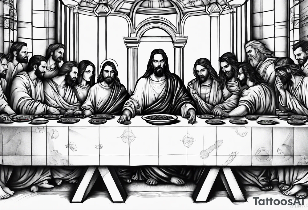 Evil last supper tattoo idea