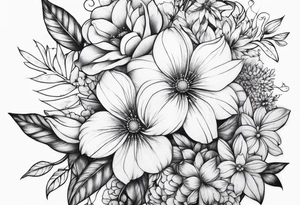 Floral with flowers arm sleeve tattoo idea