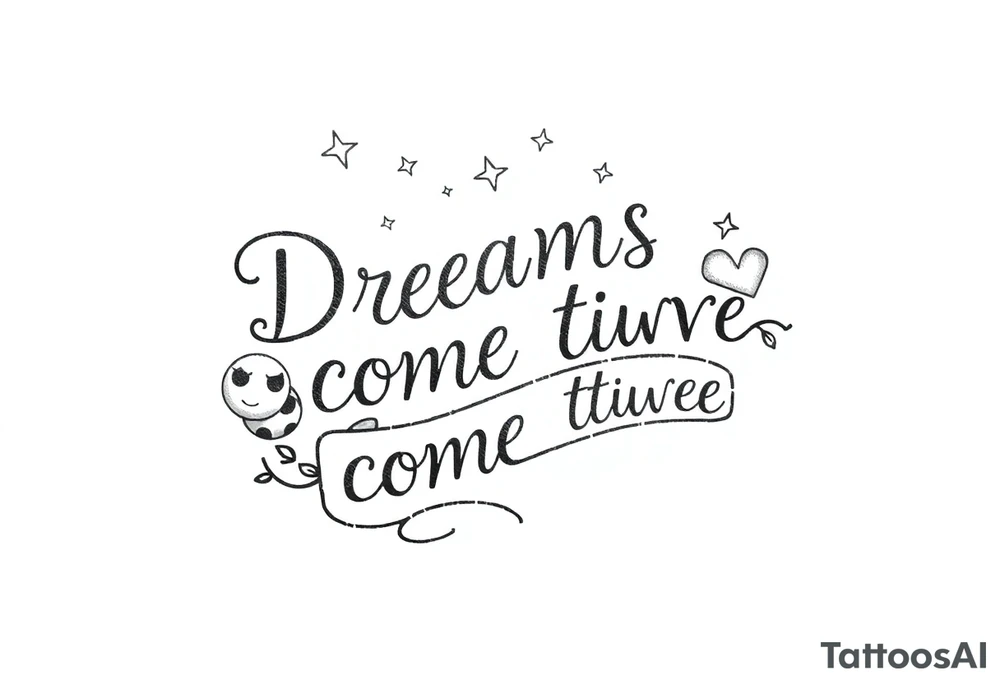 Dreams come true tattoo idea
