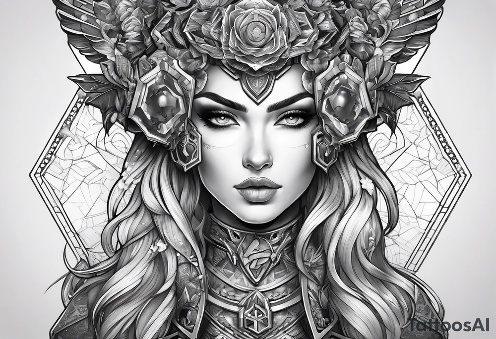 hexagon valkyrie tattoo idea