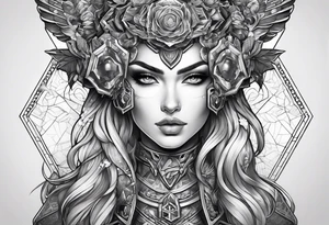 hexagon valkyrie tattoo idea
