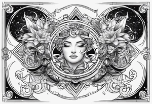 Aquarius and cancer merging together as one tattoo idea