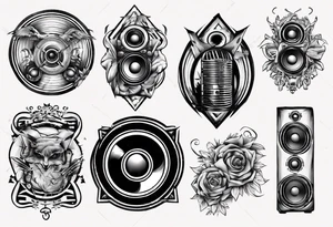 speaker tattoo idea