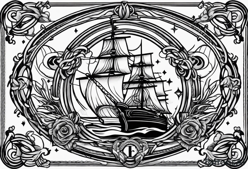 rope frame tattoo idea