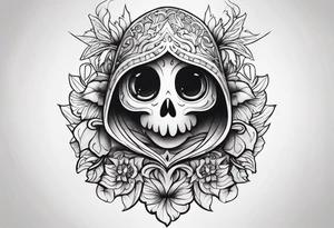 Cute ghost tattoo idea