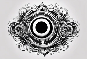 infinity symbol as a black hole tattoo idea