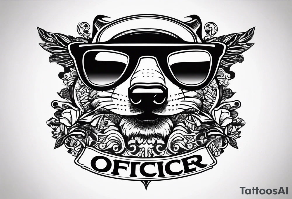 Officer Sunglasses tattoo idea