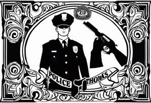 Police officer 
Eddie Thomas

Murdered  i of duty as a police officer. 

9/12/2006 Eddie Thomas tattoo idea