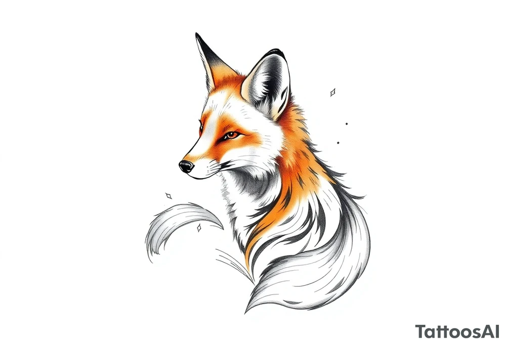 adult fox tattoo idea