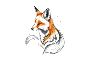 adult fox tattoo idea