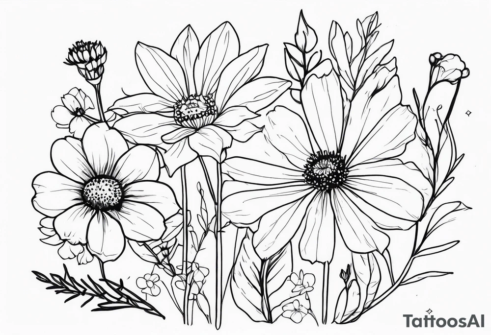 wildflowers tattoo idea