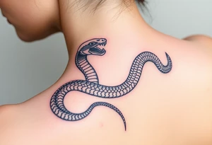 Snake drawing shedding skin tattoo idea