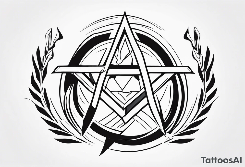 Ancient spartan trinity symbol tattoo idea