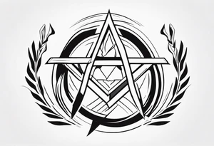 Ancient spartan trinity symbol tattoo idea