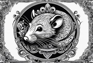 Unhinged rat in unpredictable situations tattoo idea