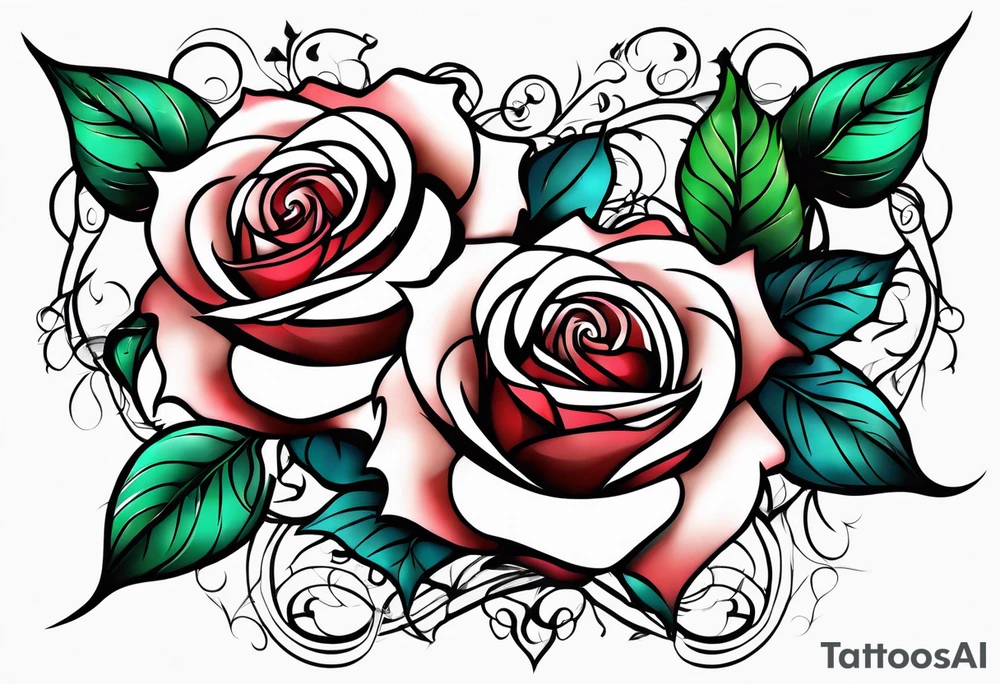 roses and thorns tattoo idea