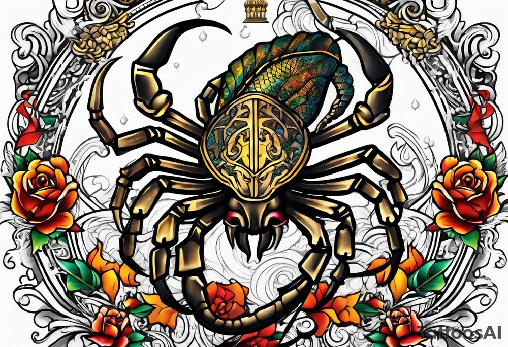 Money Scorpio king tattoo idea
