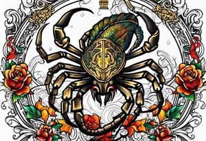 Money Scorpio king tattoo idea