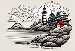 lighthouse tattoo idea