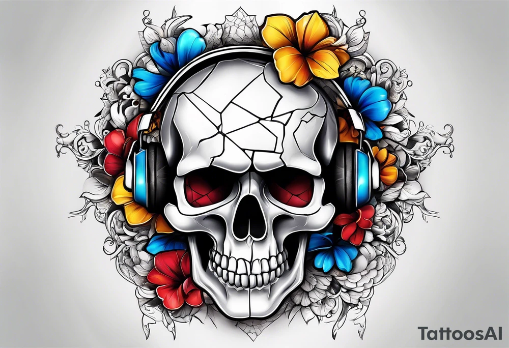 Autism, Skull, puzzle tattoo idea